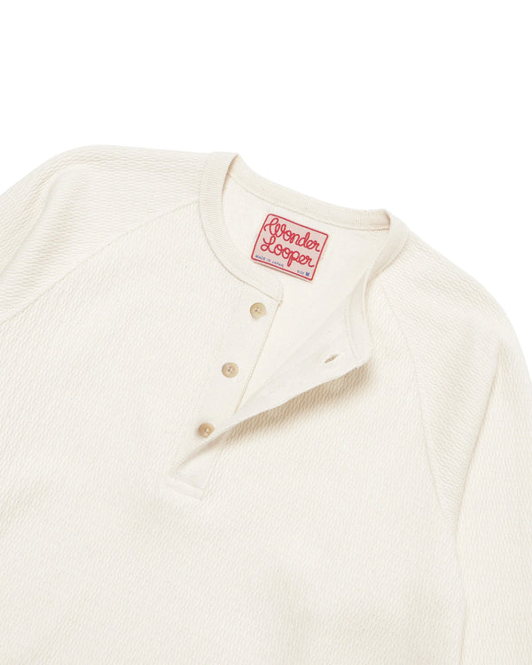 Henley - Cashmere Blend Honeycomb - Ecru