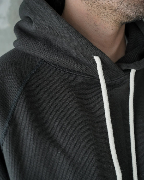Pullover Hoodie - 876gsm Double Heavyweight French Terry - Sumi Black