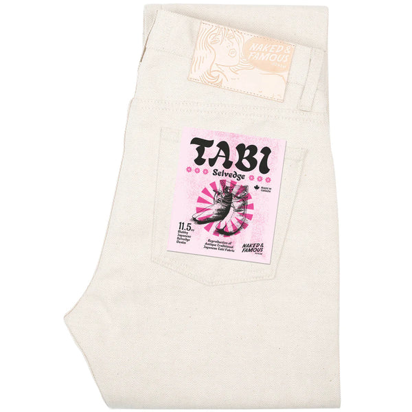 "Tabi" 11.5oz Off White Selvedge Denim - Weird Guy Fit