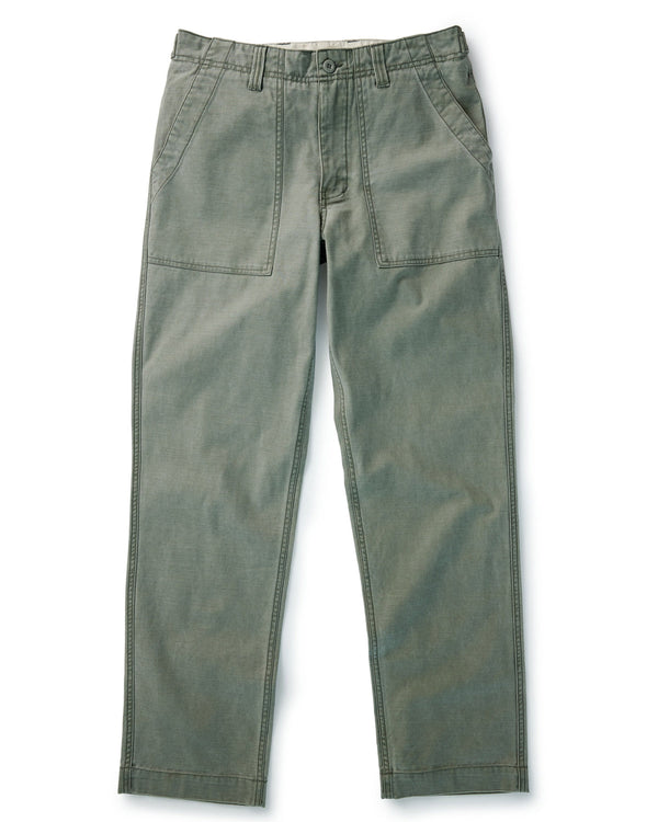 The Surplus Pant
in Field Olive Reverse Sateen