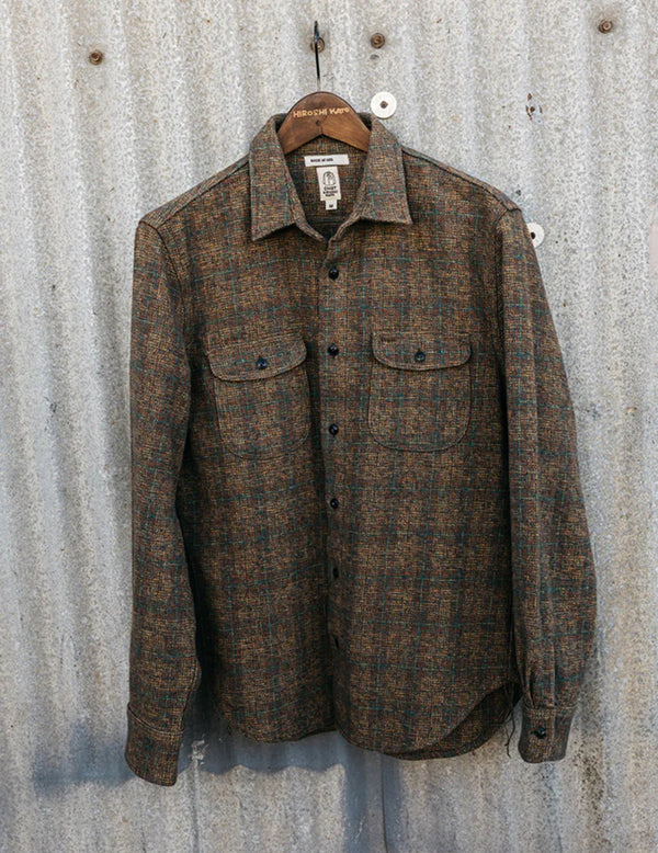 The Brace Triple Twisted Plaid Shirt - Oak