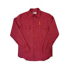 CLAMPDOWN SHIRT - Red Selvedge Twisted Heather Chambray