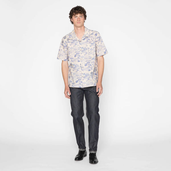 ALOHA SHIRT
Linen Cats - Blue