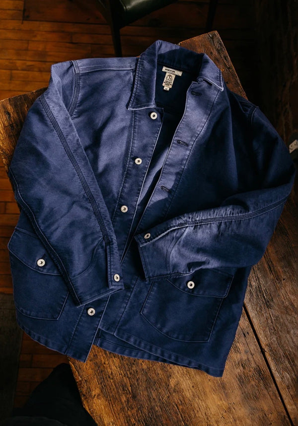 THE CLAMP MOLESKIN JACKET- WEATHERED NAVY