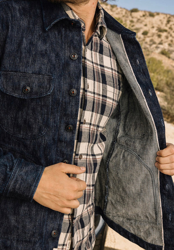 THE ANVIL MONSTER SLUB - INDIGO RINSE 17OZ SELVEDGE SHIRT JACKET
