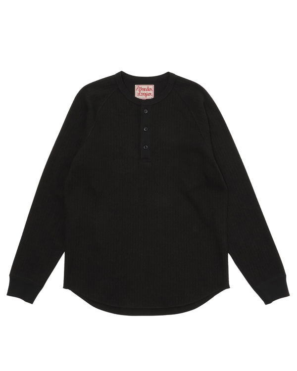 Henley - Cashmere Blend Honeycomb - Sumi Black