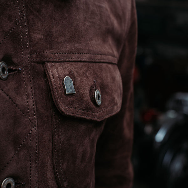 “Terracotta” Brown Suede Jacket