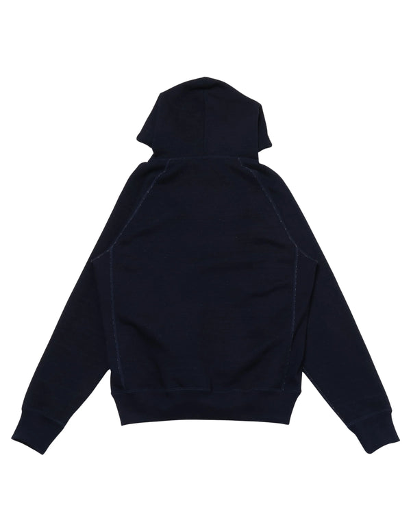 Pullover Hoodie - Real Indigo Blanket Striped French Terry