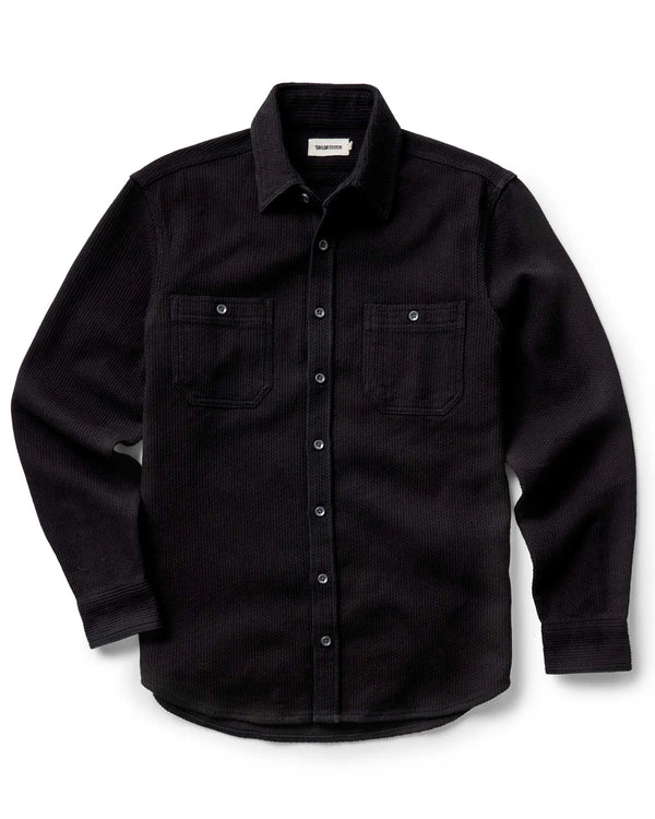 The Utility Shirt in Black Indigo Sashiko
