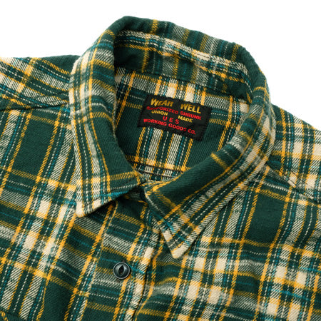 502655 SLUBBY FLANNEL SHIRT GREEN