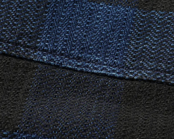FN-SNW-101LSP - Block Check Flannel Western Shirt - Indigo