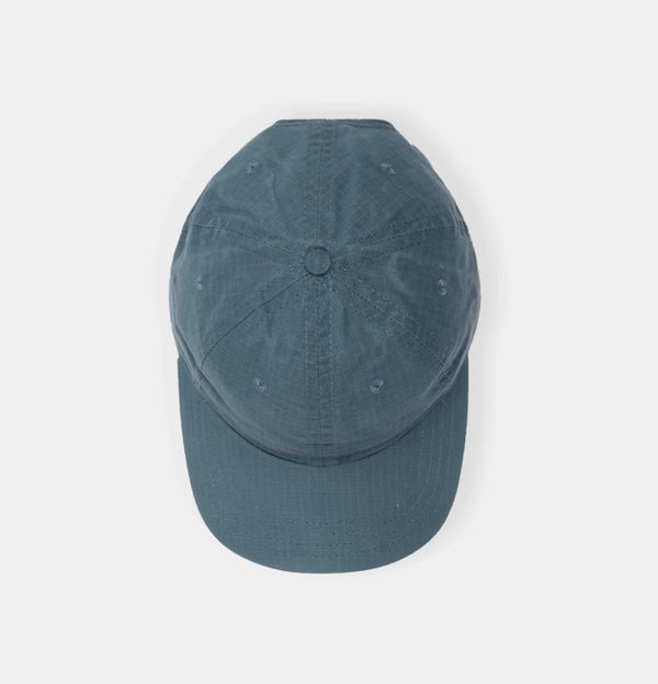 Waxed Baseball Hat - Faded Blue Dry Waxed Rip Stop