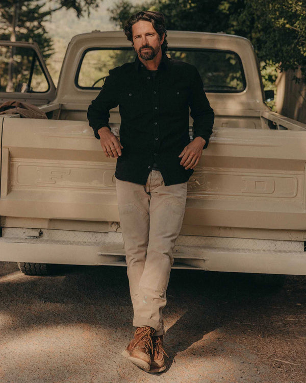 The Utility Shirt in Black Indigo Sashiko