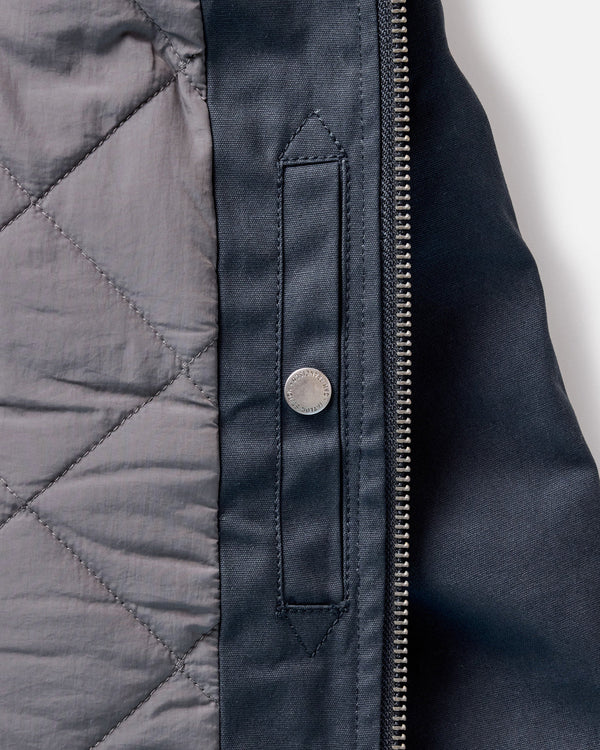 The Insulated Bomber Jacket
in Dark Navy Dry Wax