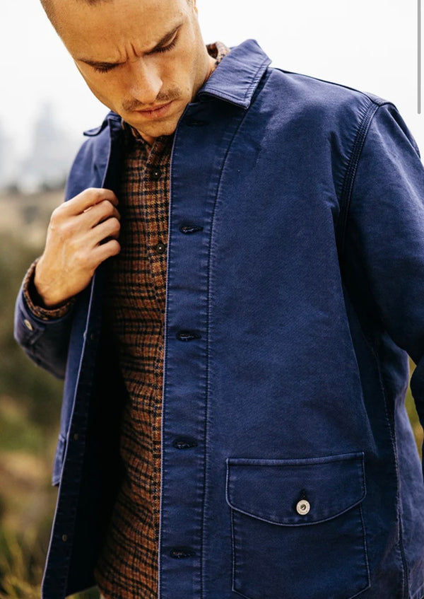 THE CLAMP MOLESKIN JACKET- WEATHERED NAVY