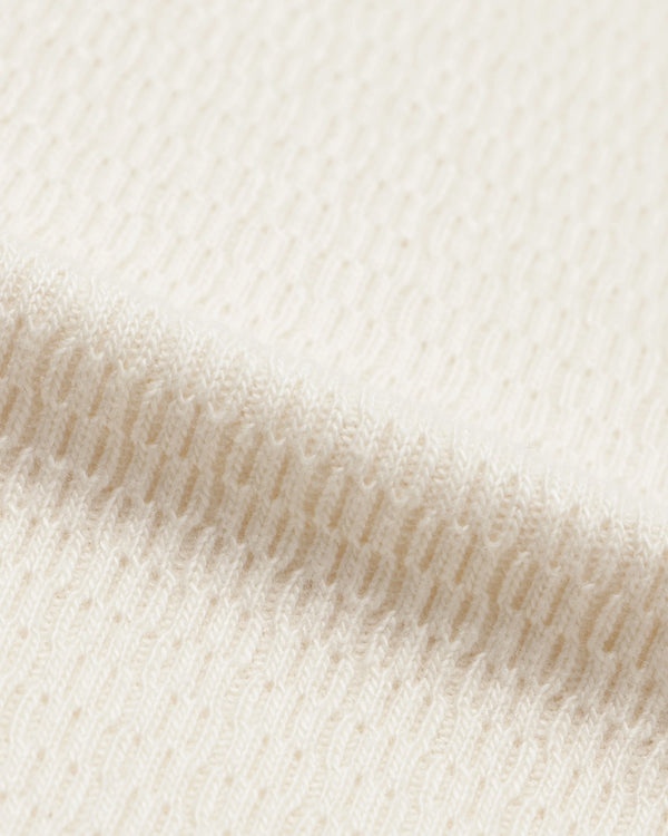 Henley - Cashmere Blend Honeycomb - Ecru