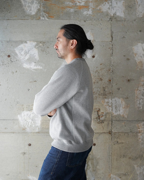 Pullover Crewneck - Double Heavyweight French Terry - Heather Grey