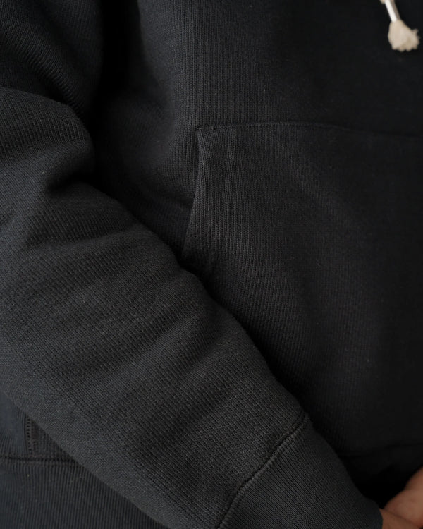 Pullover Hoodie - 876gsm Double Heavyweight French Terry - Sumi Black