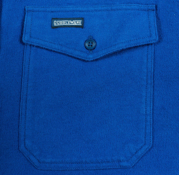 NOTCHED POCKET FLANNEL SHIRT - ULTRA BLUE