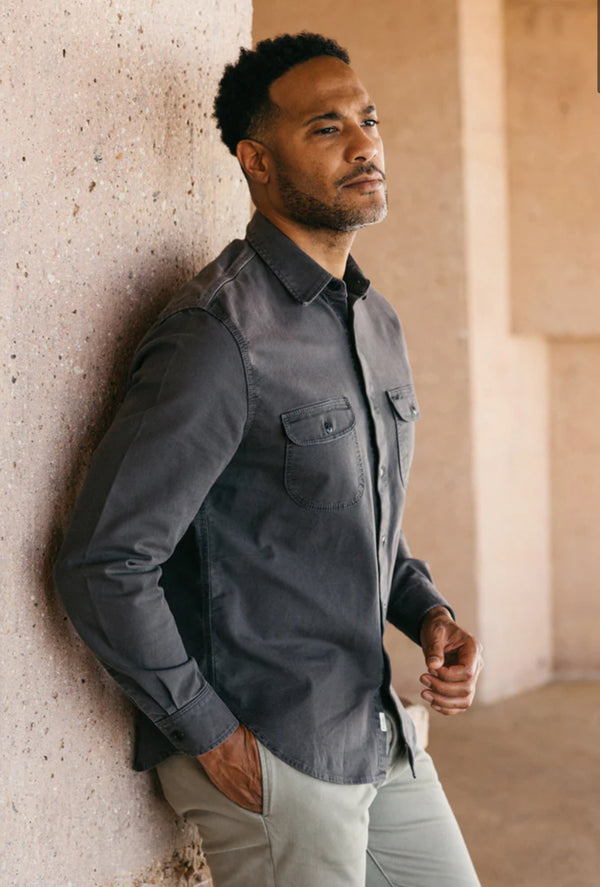 The Brace Stretch Oxford Shirt - Charcoal