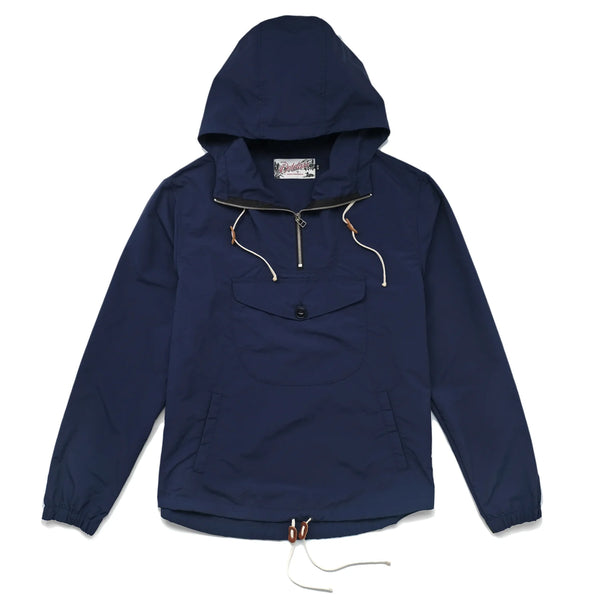 Navy Nylon Anorak Jacket