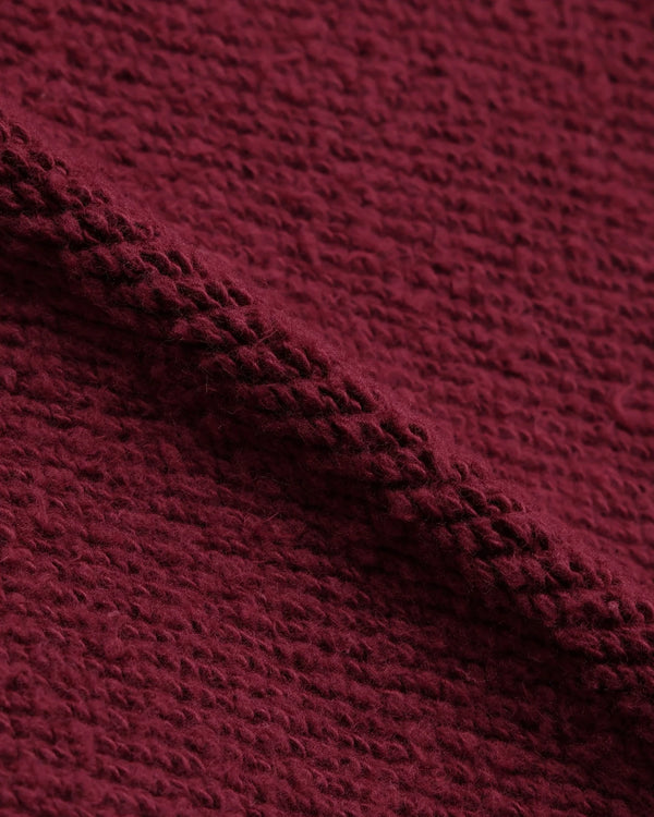 Pullover Hoodie - 876gsm Double Heavyweight French Terry - Burgundy