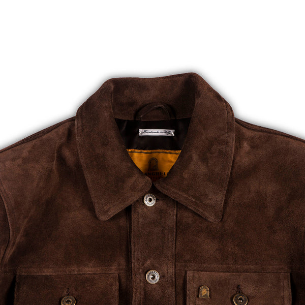 “Terracotta” Brown Suede Jacket