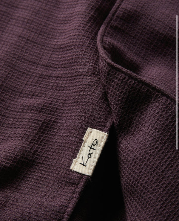 The Wrench Waffle Camp Shirt in Merlot