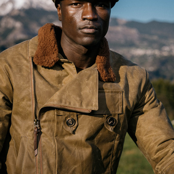“Swedish” Tan Motorcycle Waxed Canvas Jacket (Ltd. Ed. 100 pcs)