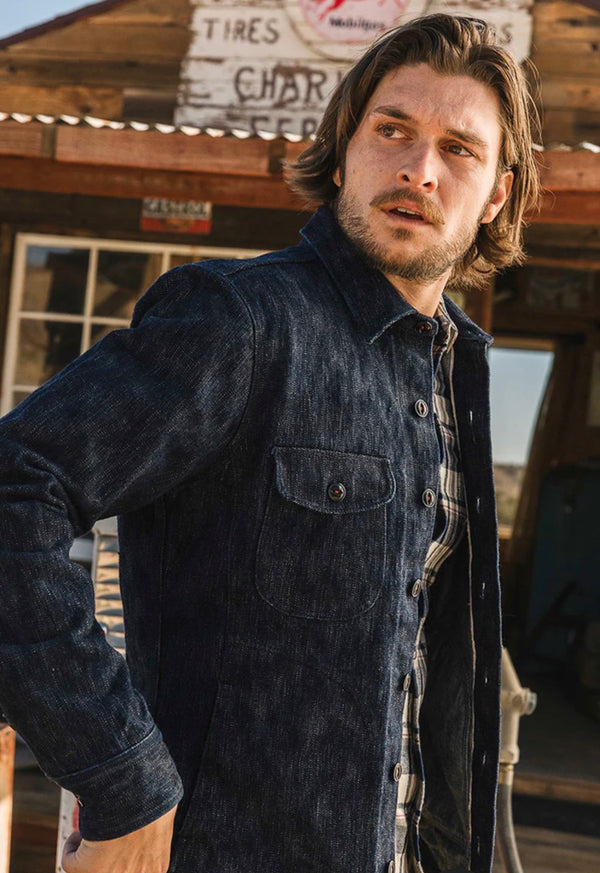THE ANVIL MONSTER SLUB - INDIGO RINSE 17OZ SELVEDGE SHIRT JACKET