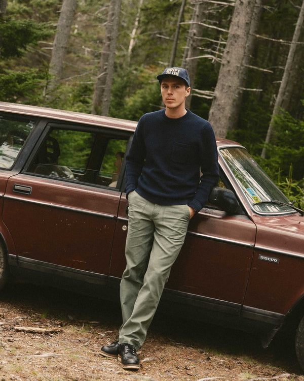 The Surplus Pant
in Field Olive Reverse Sateen