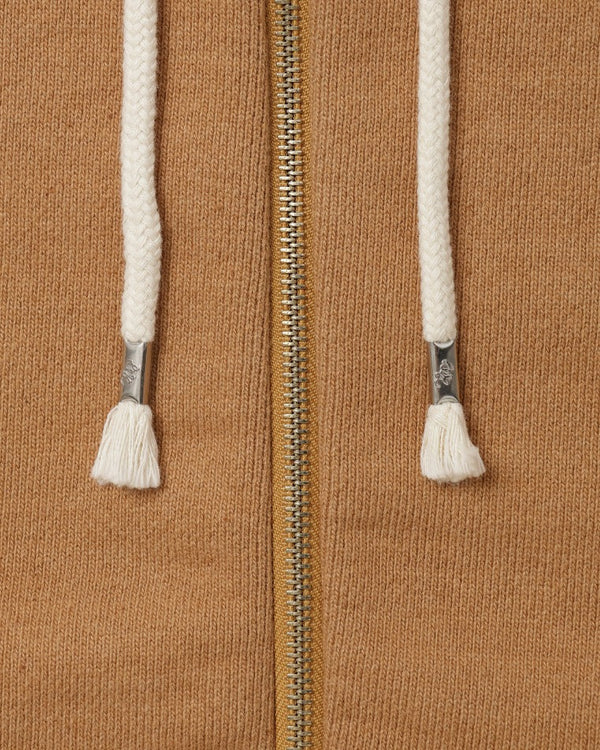 Zip Hoodie - Foxfibre® Double Heavyweight French Terry - Coyote 80