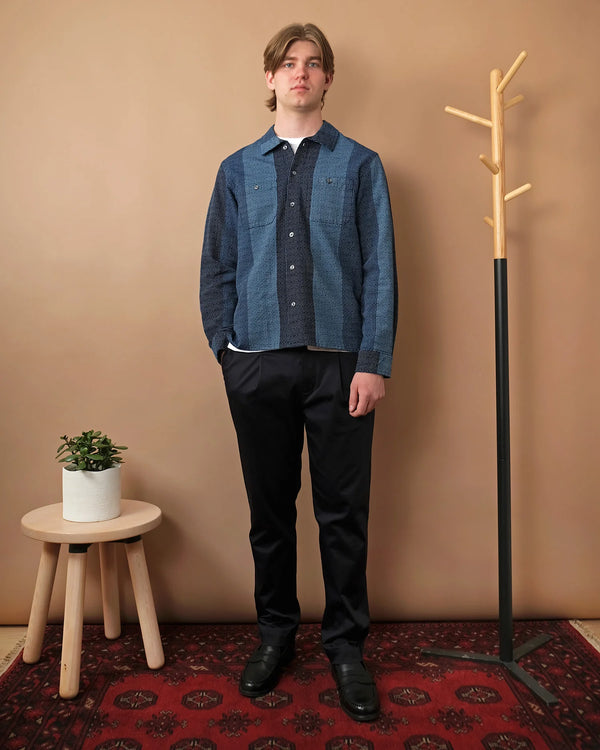 Indigo Sashiko Club Shirt