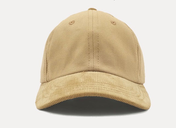 Faded Tan Canvas & Fawn Corduroy Baseball Hat