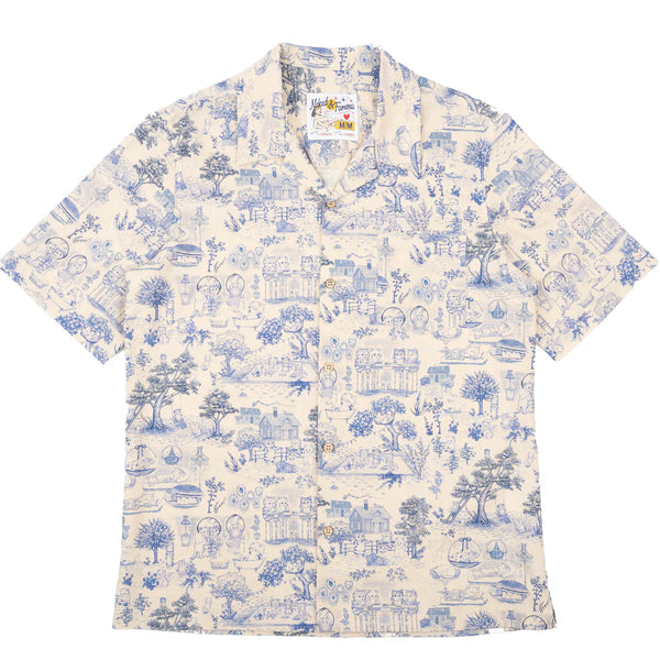 ALOHA SHIRT
Linen Cats - Blue
