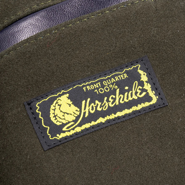 Indigo Dyed Horsehide Single Riders Jacket (IR-42)