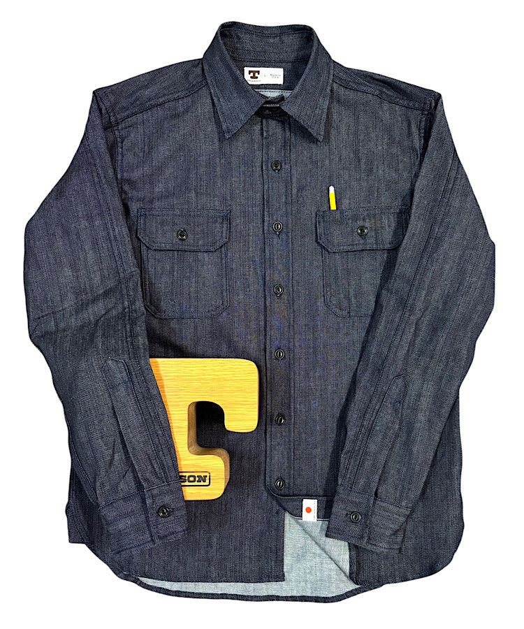 CLAMPDOWN 9OZ DENIM SHIRT – Iron Pyrite Production