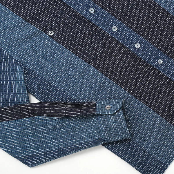 Indigo Sashiko Club Shirt
