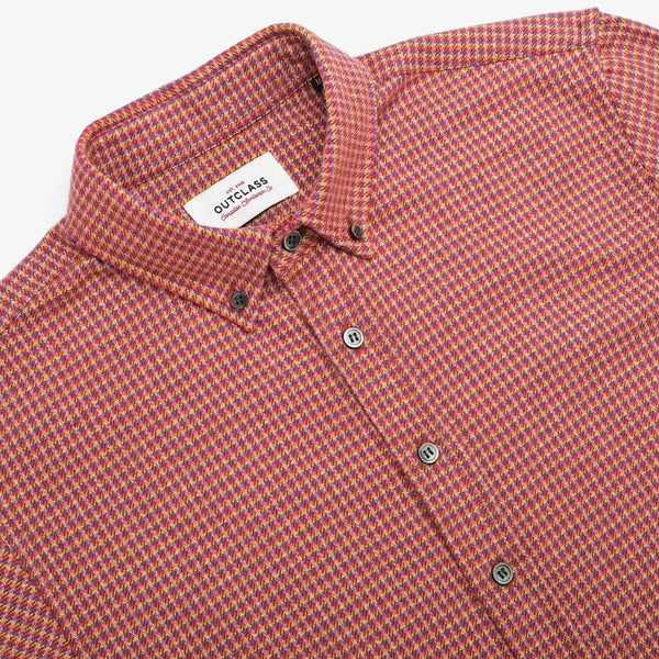 Sunset Micro Plaid Flannel Classic Shirt