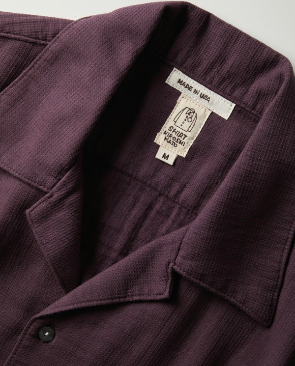 The Wrench Waffle Camp Shirt in Merlot