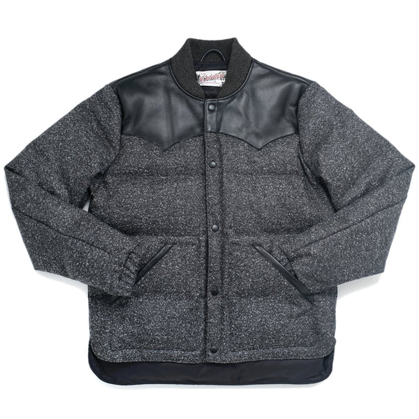 Black Marl Wool Down Jacket