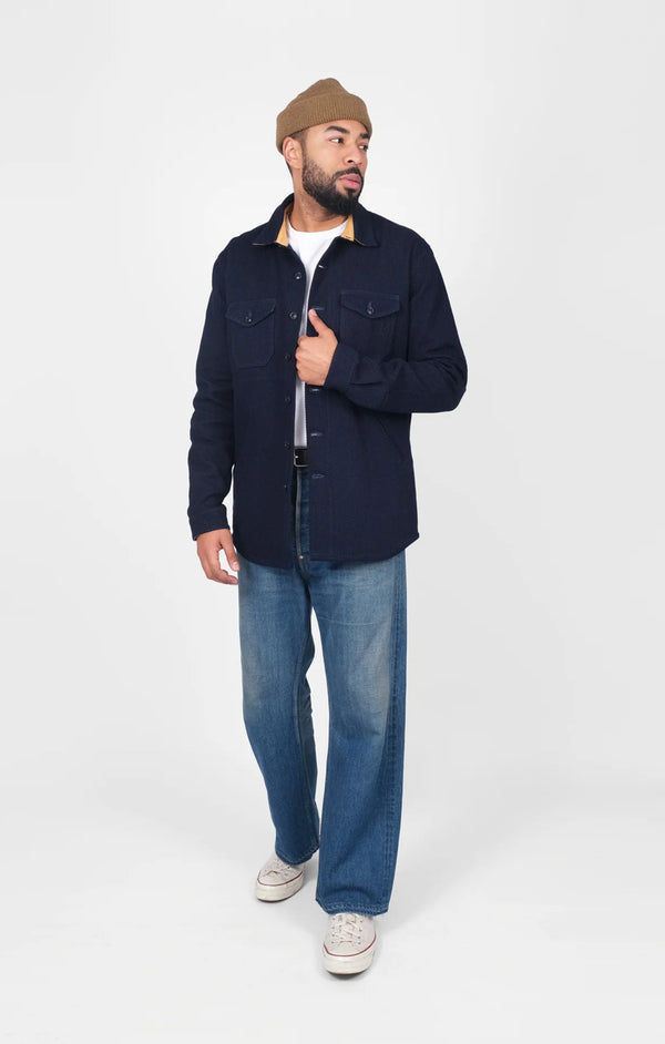 Crissman Overshirt - Indigo Sashiko