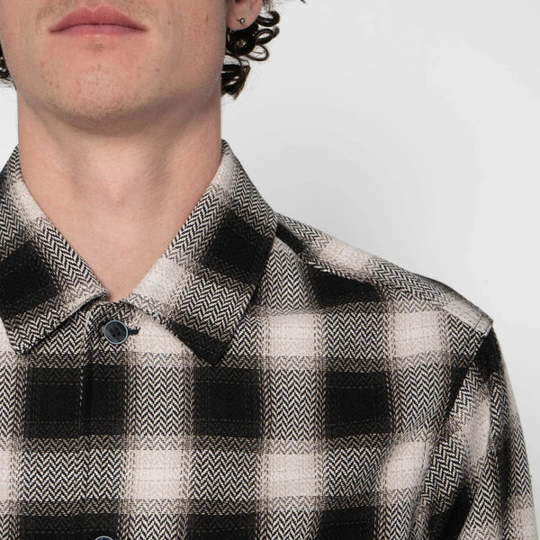 Trippy Ombre Plaid Work Shirt