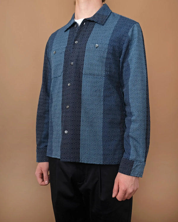 Indigo Sashiko Club Shirt