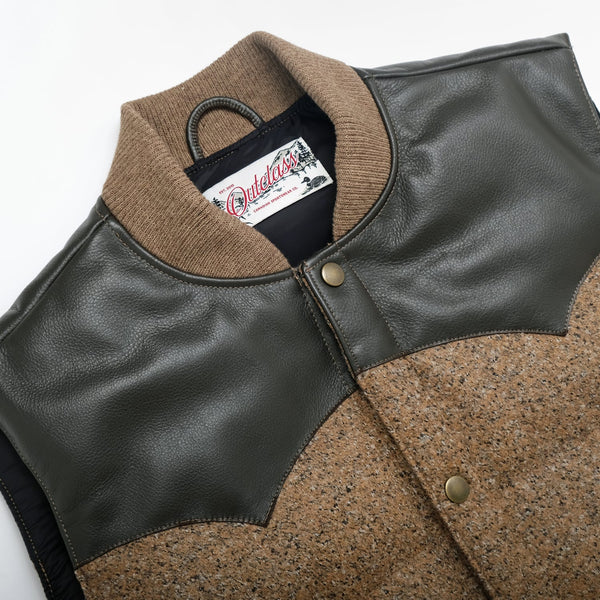 Brown Marl Wool Down Vest