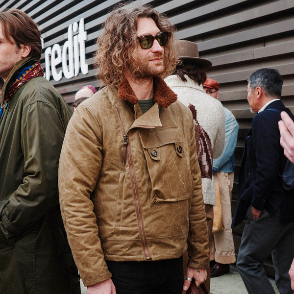 “Swedish” Tan Motorcycle Waxed Canvas Jacket (Ltd. Ed. 100 pcs)
