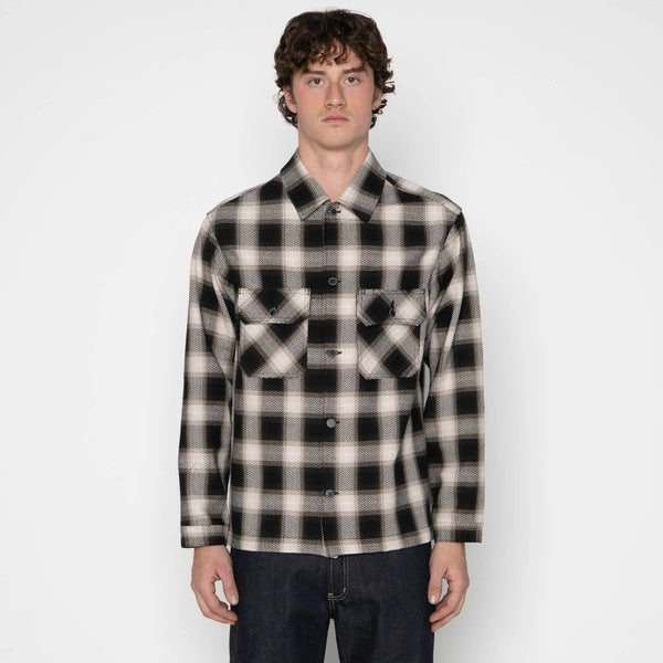 Trippy Ombre Plaid Work Shirt