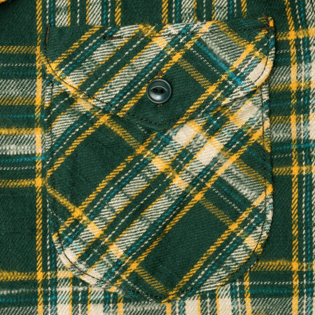 502655 SLUBBY FLANNEL SHIRT GREEN