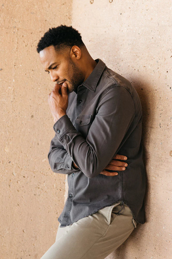 The Brace Stretch Oxford Shirt - Charcoal