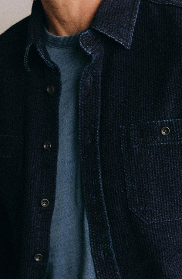The Utility Shirt
in Rinsed Indigo Sashiko